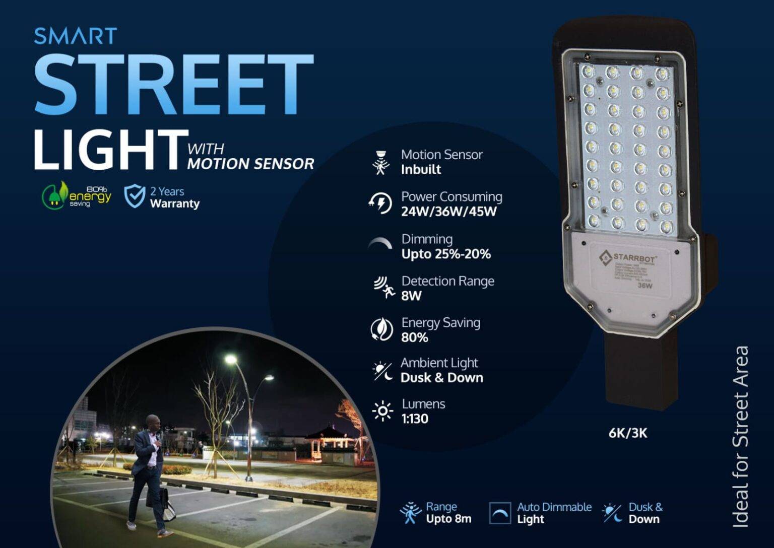 Motion Sensor Street Light