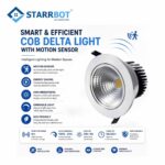 12W – Motion sensor COB Light – Movable, Auto dimming Cool White – 6500K | Motion Sensor & Motion Sensor Lights