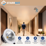 9W – Motion sensor COB Light – Movable, Auto dimming Cool White – 6500K