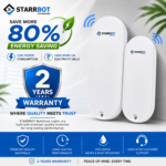StarrBot Automations 10W – Motion Sensor LED Bulkhead Light | Auto Dimming | Warm White -3000K | Energy Efficient