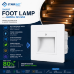 StarrBot Automations Motion Sensor Foot Light | 2 Module – Motion Sensor LED Foot Lamp | Auto On/Off | Energy Saving | Warm White