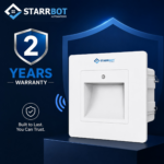 StarrBot Automations Motion Sensor Foot Light | 2 Module – Motion Sensor LED Foot Lamp | Auto On/Off | Energy Saving | Warm White