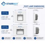 StarrBot Automations Motion Sensor Foot Light | 2 Module – Motion Sensor LED Foot Lamp | Auto On/Off | Energy Saving | Warm White | Motion Sensor & Motion Sensor Lights