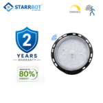 StarrBot Automations 100W – Motion Sensor LED Highbay Light | Auto Dimming | Cool White -6500K | Energy Efficient