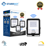 StarrBot Automations 100W – Motion Sensor LED Flood Light | Auto ON/0FF | Natural White -4000K | Energy Efficient
