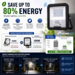 Motion Sensor Flood Light | 30W | 194mm | Down Choke | Aluminium Body
