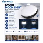 StarrBot Automations 20W – Motion Sensor LED Moon Light | Auto ON/Off | Warm White -3000K | Energy Efficient | Motion Sensor and Motion Sensor Lights