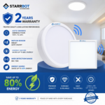 22W – Motion Sensor Surface Panel Light Auto dimming Square Plastic, Cool White – 6500K | Motion Sensor & Motion Sensor Lights