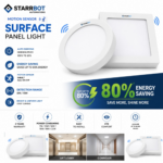 15W – Motion Sensor Surface Panel Light Auto dimming Square Plastic, Warm White – 3000K