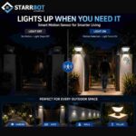 Starrbot Automations – 20W | Motion Sensor Garden Light | Auto Dimming | Energy Efficient | Motion Sensor and Motion Sensor Lights