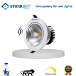 Starrbot Automations 12W – Occupancy sensor COB Light – Movable, Auto dimming Cool White – 6500K