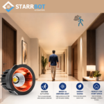 StarrBot Automations 9W – Motion Sensor COB Light – Delta Premium, Auto ON/Off Cool White – 6500K