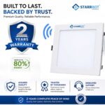 15W – Motion Sensor Concealed Panel Light Auto dimming Square Metal, Natural White – 4000K | Motion Sensor & Motion Sensor Lights