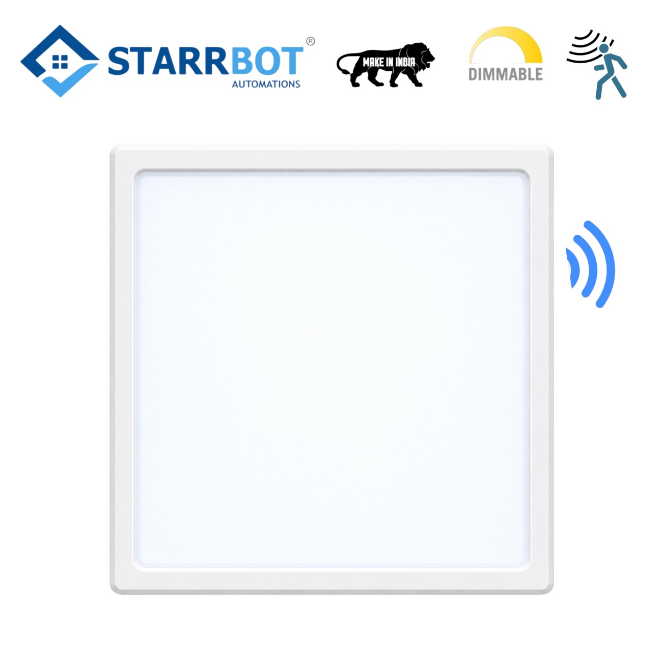 Starrbot motion sensor Surface panel light Round Plastic