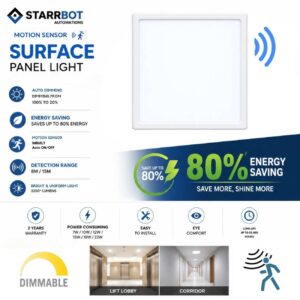 Starrbot motion sensor Surface panel light Round Plastic 3