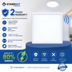 15W – Motion Sensor Surface Panel Light Auto dimming Square Plastic, Cool White – 6500K | 6 Inch | Motion Sensor & Motion Sensor Lights