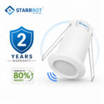 Starrbot PIR Motion Sensor S-24 A | Round | Auto On Off | PC Body