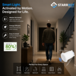 Starrbot PIR Motion Sensor S-24 A | Round | Auto On Off | PC Body